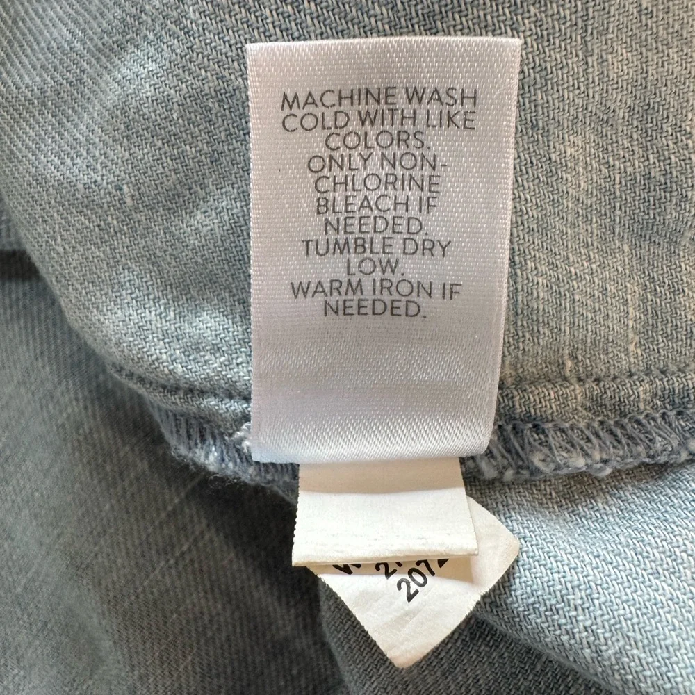 NWT J. Jill Blue Denim Button Front Duster Jacket Somerset Wash size Large Tall - Picture 10 of 15
